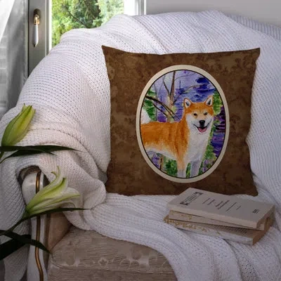 Caroline's Treasures Shiba Inu Indoor/outdoor Throw Pillow