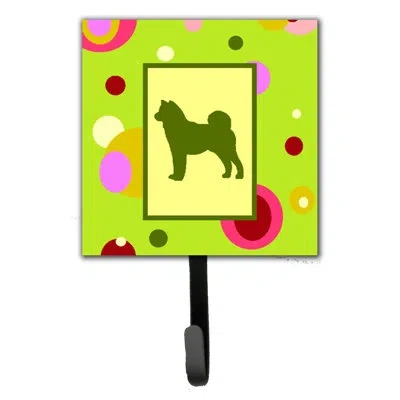 Caroline's Treasures Shiba Inu Leash Holder And Wall Hook In Green