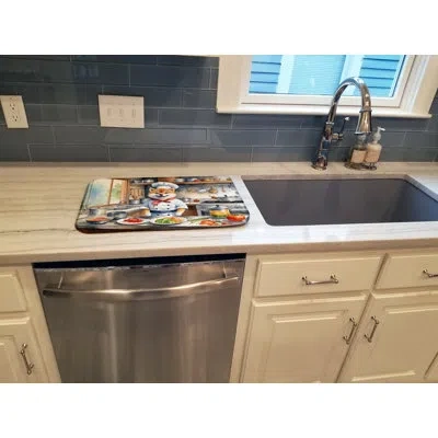 Caroline's Treasures Shiba Inu The Chef Dish Drying Mat In Natural