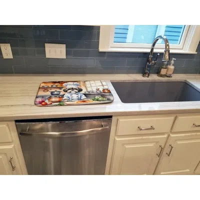 Caroline's Treasures Shih Tzu The Chef Dish Drying Mat In Natural