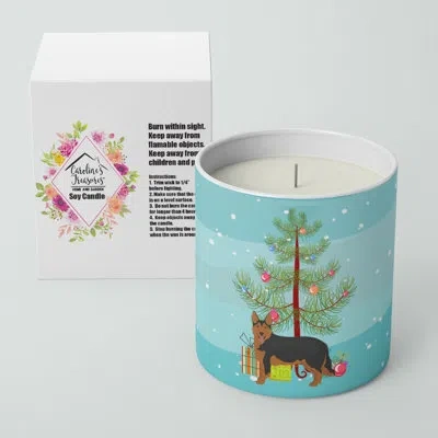 Caroline's Treasures Shollie #2 Christmas Tree 10 oz Decorative Soy Candle In Blue;green