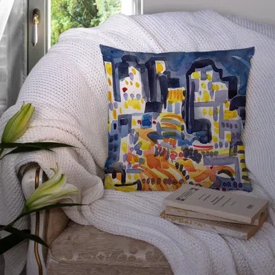 Caroline's Treasures Skyline Abstract 14" Throw Pillow