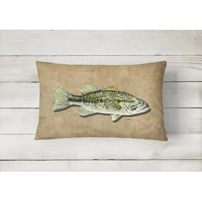 Caroline's Treasures Small Mouth Bass Indoor/outdoor Throw Pillow