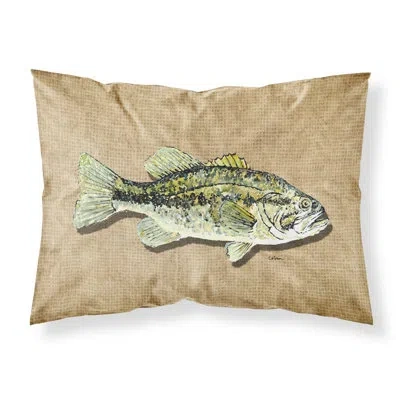 Caroline's Treasures Small Mouth Bass Pillowcase In Beige
