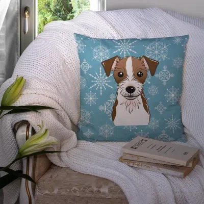 Caroline's Treasures Snowflake Jack Russell Terrier 14" Throw Pillow