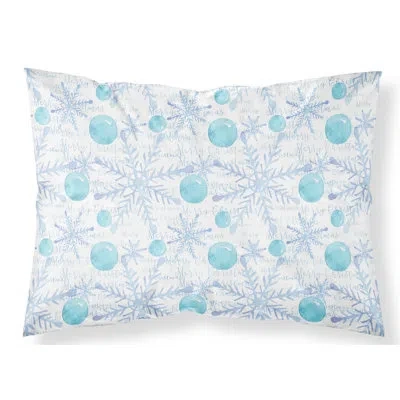 Caroline's Treasures Snowflakes On Pillowcase In White