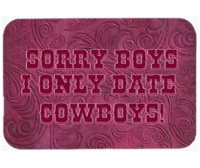 Caroline's Treasures Sorry Boys I Only Date Cowboys Glass Cutting Board
