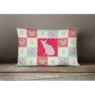 Caroline's Treasures Sphynx #2 Cat Love Outdoor Rectangular Cushion With Filling