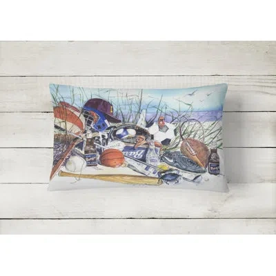Caroline's Treasures Sports On The Beach Indoor/outdoor Throw Pillow