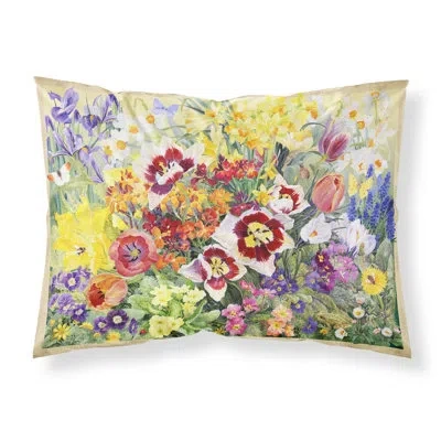 Caroline's Treasures Spring Floral Pillowcase In Yellow
