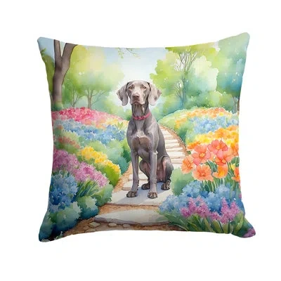Caroline's Treasures Spring Path Other/no Pattern Indoor/outdoor Throw Pillow In Multicolor