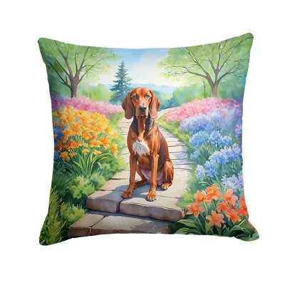 Caroline's Treasures Spring Path Other/no Pattern Indoor/outdoor Throw Pillow In Multicolor