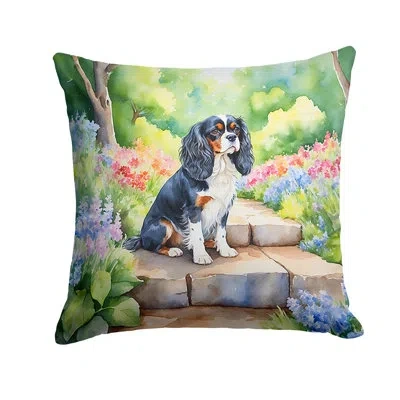 Caroline's Treasures Spring Path Other/no Pattern Indoor/outdoor Throw Pillow In Multicolor
