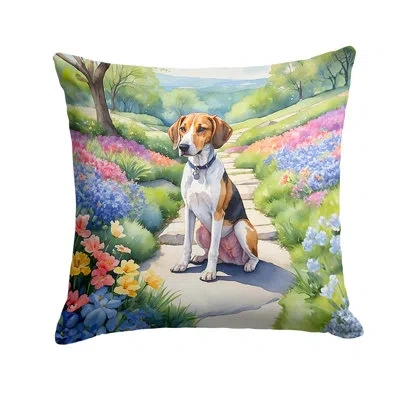 Caroline's Treasures Spring Path Other/no Pattern Indoor/outdoor Throw Pillow In Multicolor