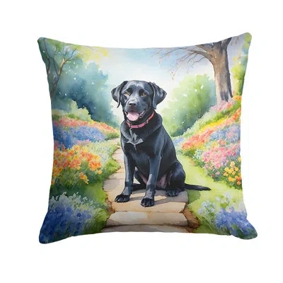 Caroline's Treasures Spring Path Other/no Pattern Indoor/outdoor Throw Pillow In Multicolor
