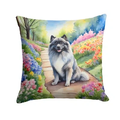 Caroline's Treasures Spring Path Other/no Pattern Indoor/outdoor Throw Pillow In Multicolor