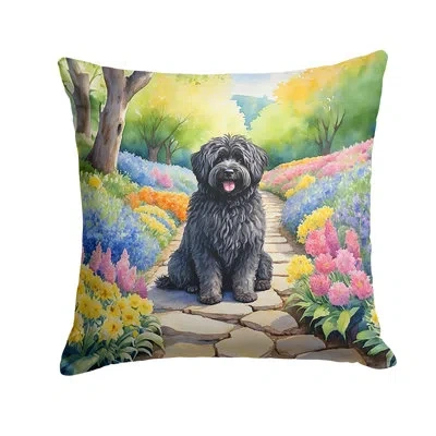 Caroline's Treasures Spring Path Other/no Pattern Indoor/outdoor Throw Pillow In Multicolor