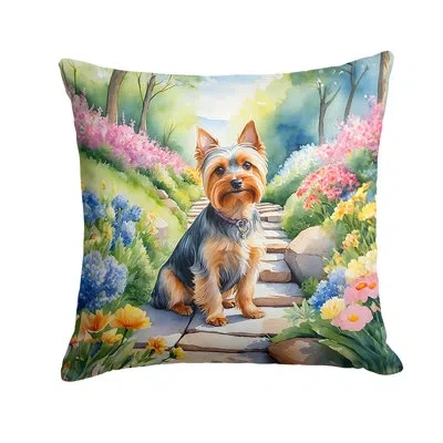 Caroline's Treasures Spring Path Other/no Pattern Indoor/outdoor Throw Pillow In Multicolor