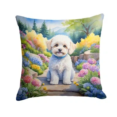 Caroline's Treasures Spring Path Other/no Pattern Indoor/outdoor Throw Pillow In Multicolor