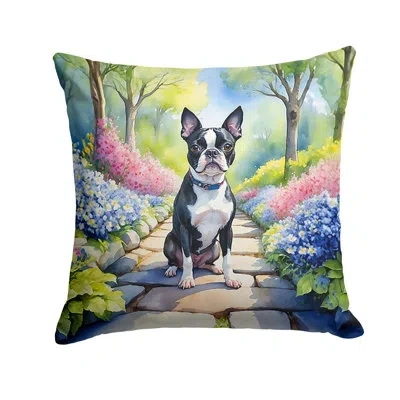 Caroline's Treasures Spring Path Other/no Pattern Indoor/outdoor Throw Pillow In Multicolor