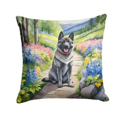 Caroline's Treasures Spring Path Other/no Pattern Indoor/outdoor Throw Pillow In Multicolor