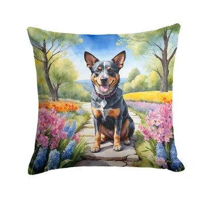Caroline's Treasures Spring Path Other/no Pattern Indoor/outdoor Throw Pillow In Multicolor