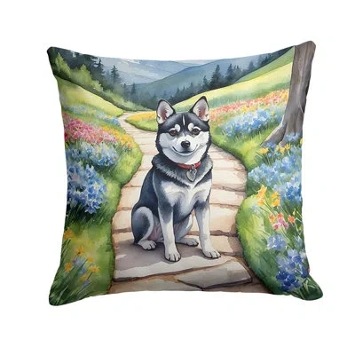 Caroline's Treasures Spring Path Other/no Pattern Indoor/outdoor Throw Pillow In Multicolor