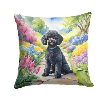 Caroline's Treasures Spring Path Other/no Pattern Indoor/outdoor Throw Pillow In Multicolor