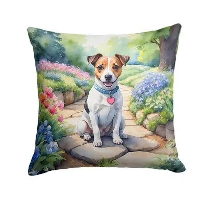 Caroline's Treasures Spring Path Other/no Pattern Indoor/outdoor Throw Pillow In Multicolor
