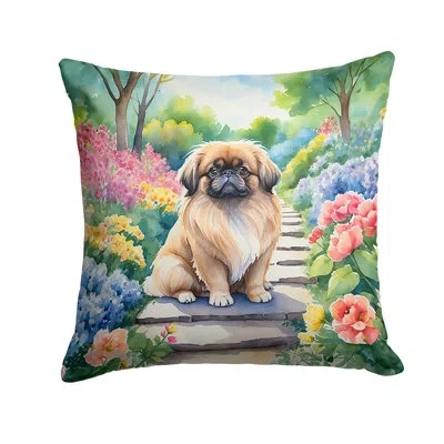 Caroline's Treasures Spring Path Other/no Pattern Indoor/outdoor Throw Pillow In Multicolor