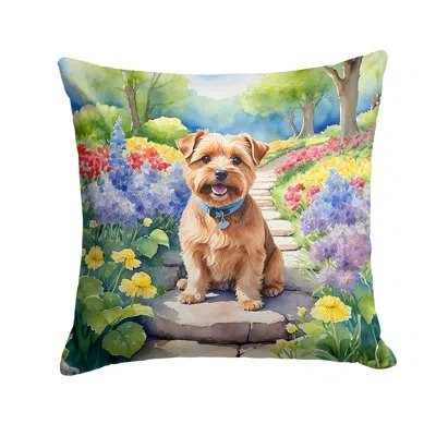 Caroline's Treasures Spring Path Other/no Pattern Indoor/outdoor Throw Pillow In Multicolor