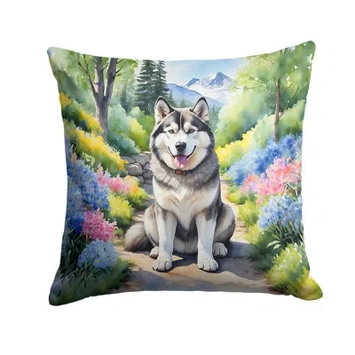 Caroline's Treasures Spring Path Other/no Pattern Indoor/outdoor Throw Pillow In Multicolor