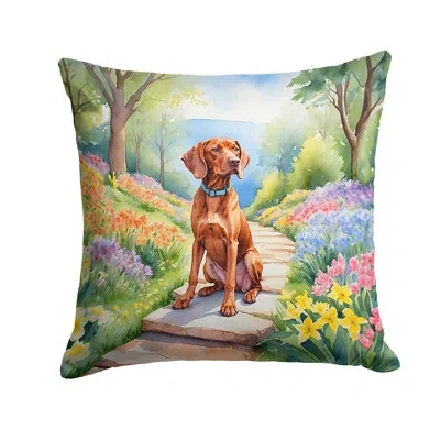 Caroline's Treasures Spring Path Other/no Pattern Indoor/outdoor Throw Pillow In Multicolor