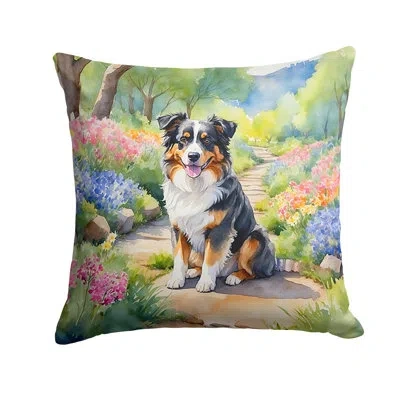 Caroline's Treasures Spring Path Other/no Pattern Indoor/outdoor Throw Pillow In Multicolor