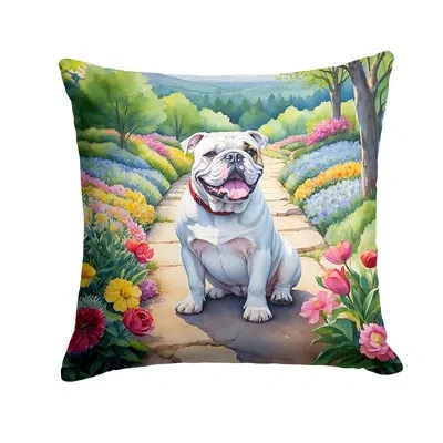 Caroline's Treasures Spring Path Other/no Pattern Indoor/outdoor Throw Pillow In Multicolor