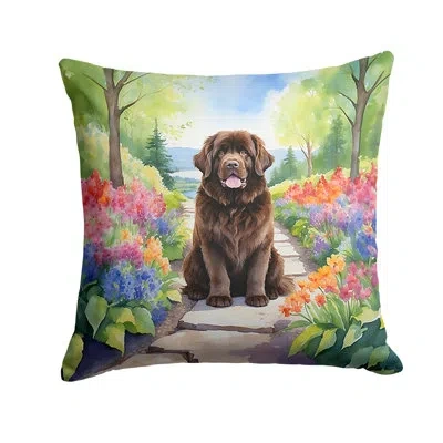 Caroline's Treasures Spring Path Other/no Pattern Indoor/outdoor Throw Pillow In Multicolor