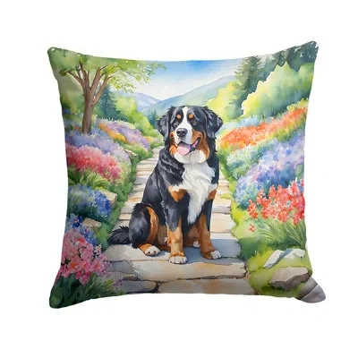 Caroline's Treasures Spring Path Other/no Pattern Indoor/outdoor Throw Pillow In Multicolor