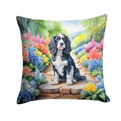 Caroline's Treasures Spring Path Other/no Pattern Indoor/outdoor Throw Pillow In Multicolor