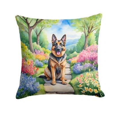 Caroline's Treasures Spring Path Other/no Pattern Indoor/outdoor Throw Pillow In Multicolor