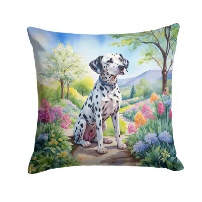 Caroline's Treasures Spring Path Other/no Pattern Indoor/outdoor Throw Pillow In Multicolor