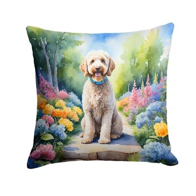 Caroline's Treasures Spring Path Other/no Pattern Indoor/outdoor Throw Pillow In Multicolor