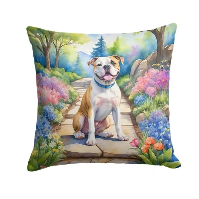 Caroline's Treasures Spring Path Other/no Pattern Indoor/outdoor Throw Pillow In Multicolor