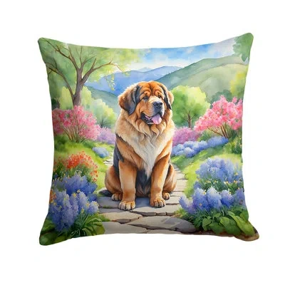 Caroline's Treasures Spring Path Other/no Pattern Indoor/outdoor Throw Pillow In Multicolor