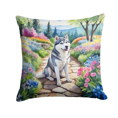 Caroline's Treasures Spring Path Other/no Pattern Indoor/outdoor Throw Pillow In Multicolor