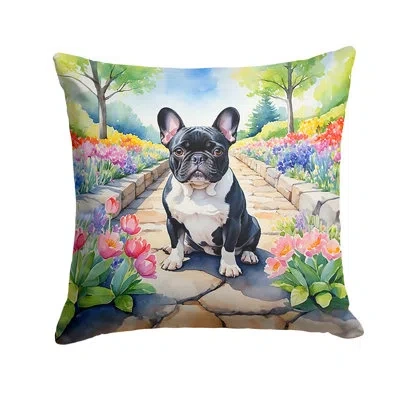Caroline's Treasures Spring Path Other/no Pattern Indoor/outdoor Throw Pillow In Multicolor