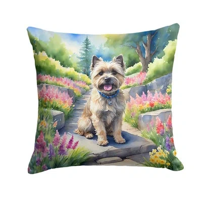 Caroline's Treasures Spring Path Other/no Pattern Indoor/outdoor Throw Pillow In Multicolor