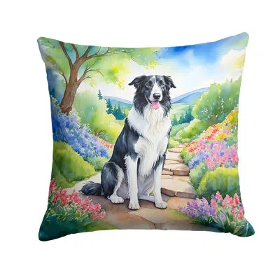Caroline's Treasures Spring Path Other/no Pattern Indoor/outdoor Throw Pillow In Multicolor