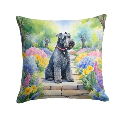 Caroline's Treasures Spring Path Other/no Pattern Indoor/outdoor Throw Pillow In Multicolor