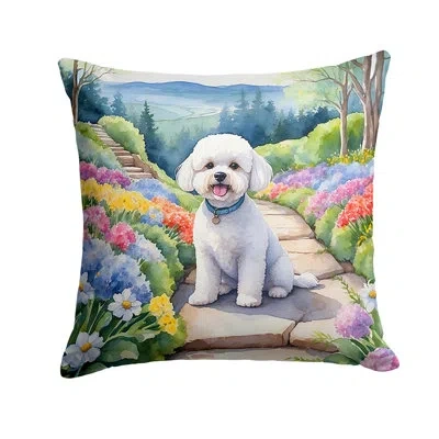 Caroline's Treasures Spring Path Other/no Pattern Indoor/outdoor Throw Pillow In Multicolor