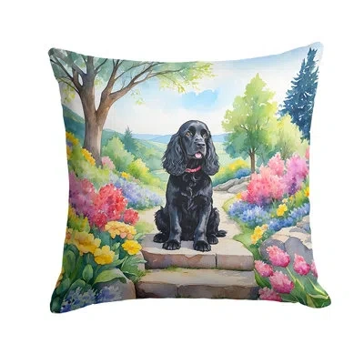 Caroline's Treasures Spring Path Other/no Pattern Indoor/outdoor Throw Pillow In Multicolor